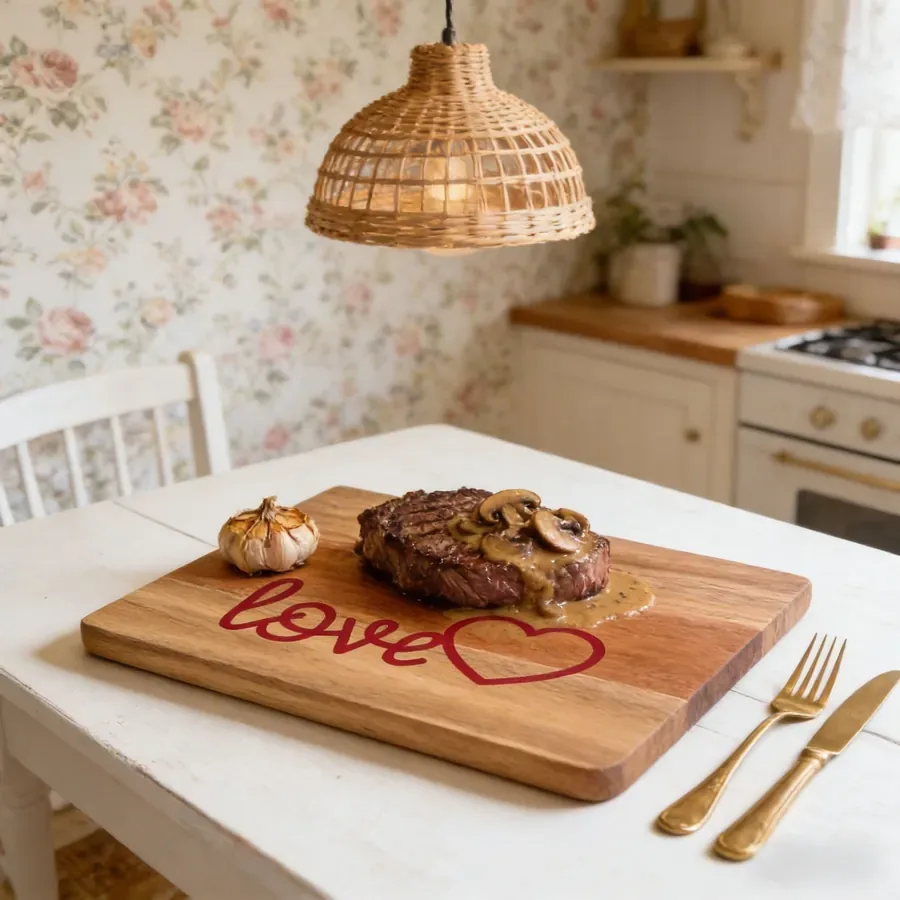 Mountain Ridge Platter — PEIMI handcrafted resin and wood serving board