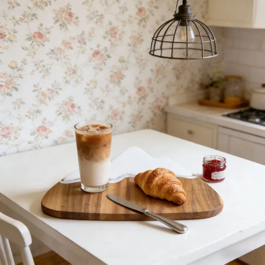 Cotton Cloud Snack Tray — PEIMI handcrafted resin and wood trinket tray